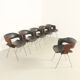 Ensemble de six chaises Oxford de Martin Grierson pour Arflex, 1963