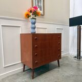 Scandinavian chest of drawers with compass feet