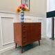 Scandinavian chest of drawers with compass feet