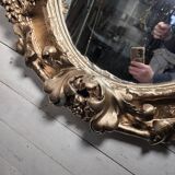 Louis XV rococo style gilded mirror, 130×100cm