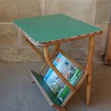 Rattan side table, magazine rack