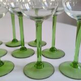 Set of 9 Alsace crystal glasses