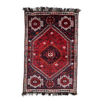 Antique Persian Shiraz handmade rug 132cm x 198cm 1920s - 1C1221