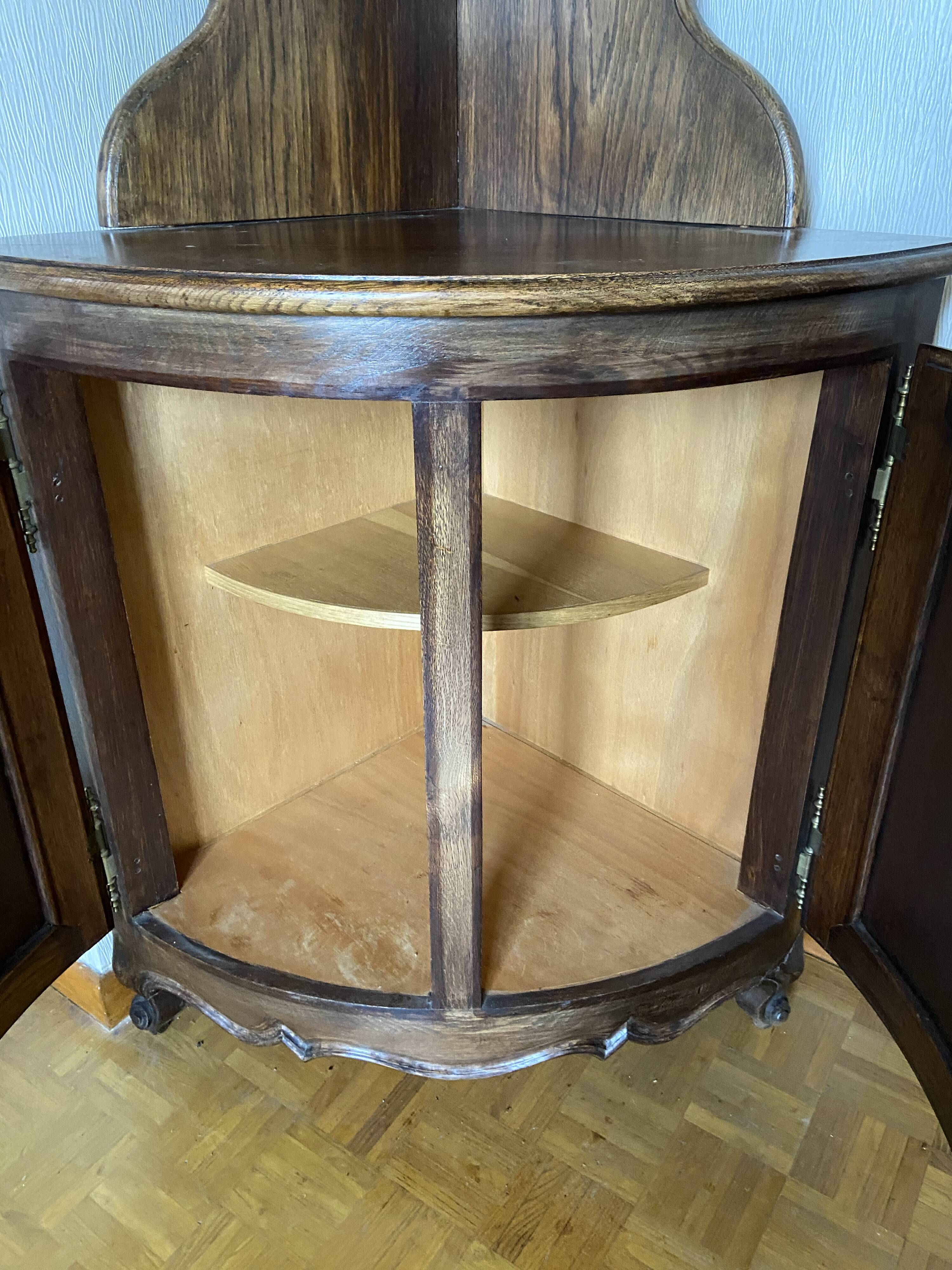 Corner neo louis xv oak corner furniture french vintage mid century alsatian alsace