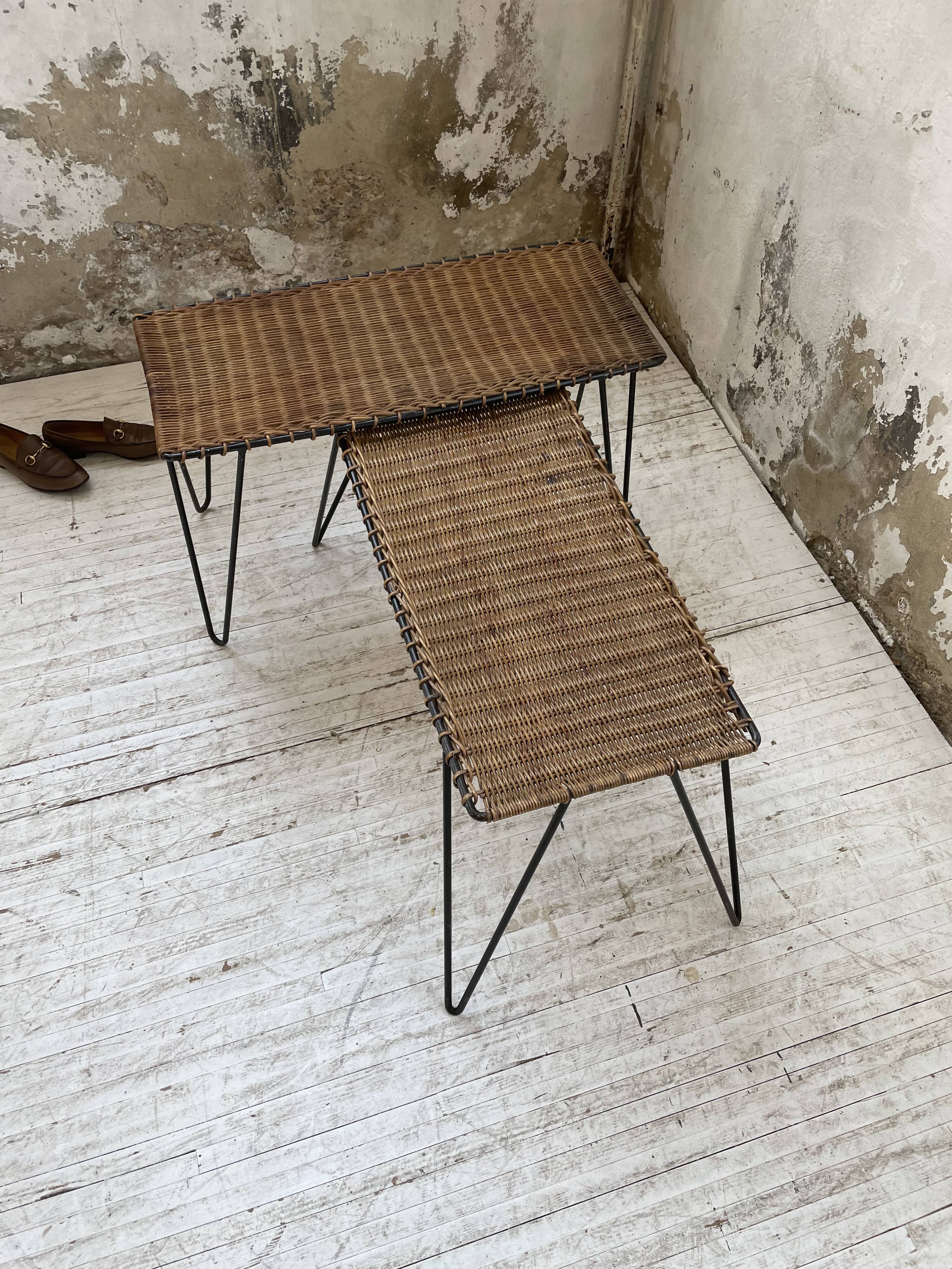 Duo of wicker tables RaouDuo of wicker tables Raoul Guysl Guys