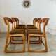 Set of 6 wooden chairs sled baumann vintage / year 60