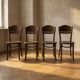 Set of 4 ton wooden dining chairs, 20th century, czechoslovak, 90 × 46 cm
