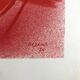 Original lithograph by jean bazaine, monograph in red, 1975