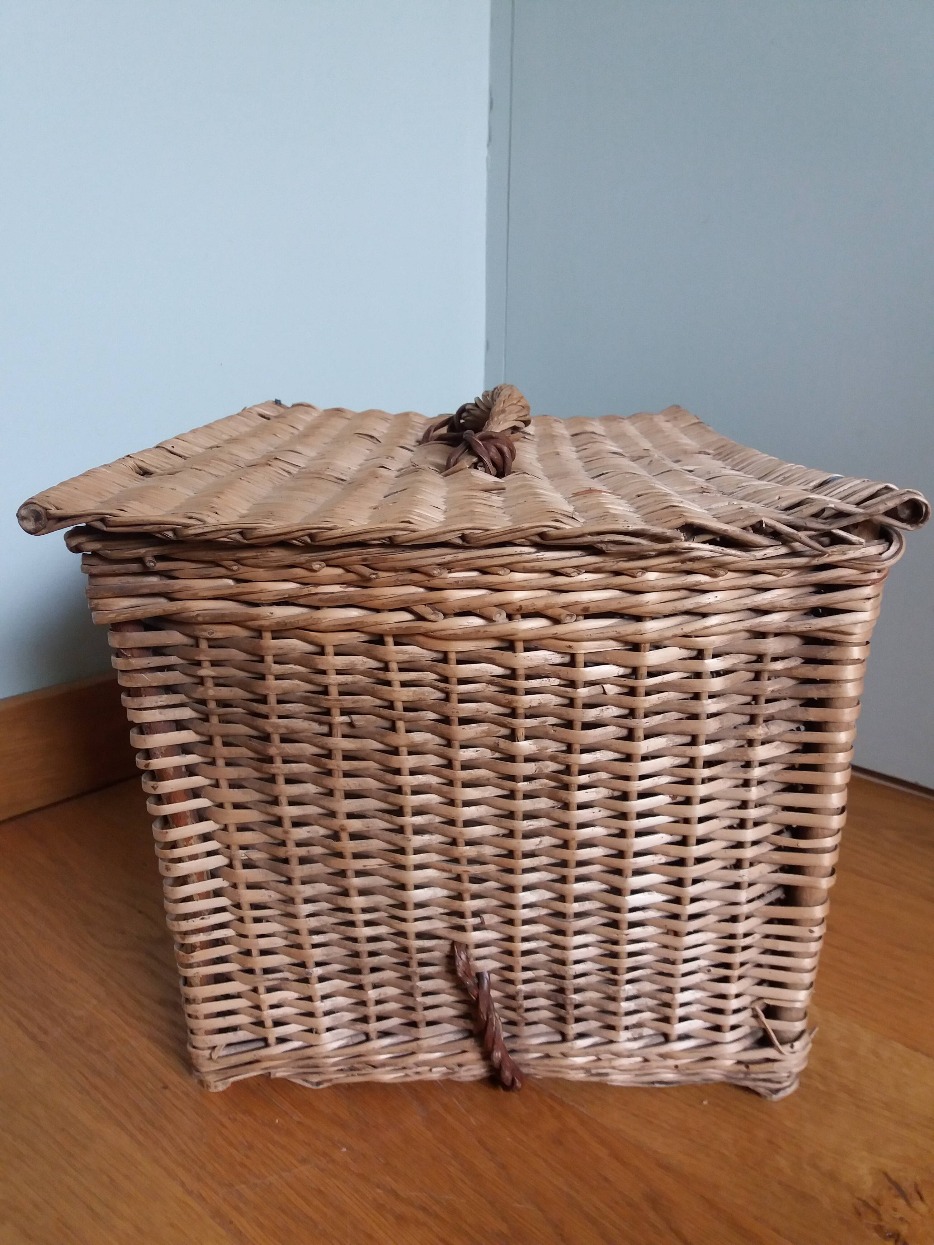 wicker box basket
