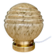 Vintage art deco globe table lamp in yellow and gold Clichy glass