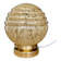Vintage art deco globe table lamp in yellow and gold Clichy glass