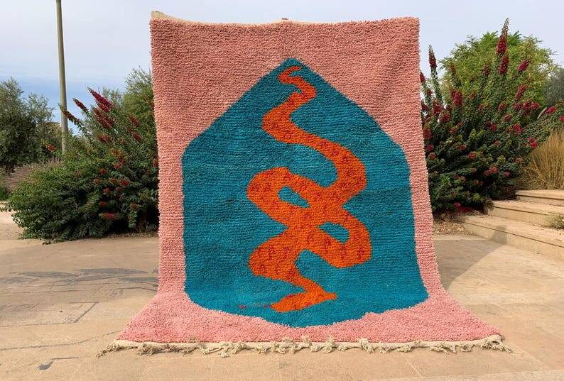 Berber Moroccan rug decorated 200cm x 300cm