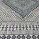 Blue and white hand-woven margoum rug