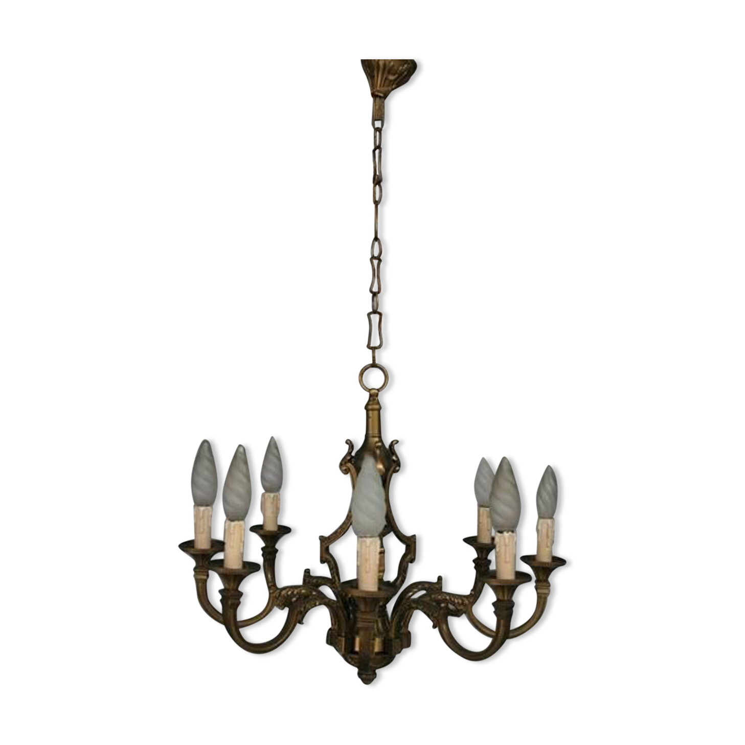 Lustre en bronze 8 branches