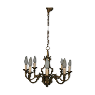 Chandelier bronze 8 branches