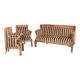 Biedermeier Seating Set in Walnut, 1830s, Set of 3