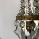 Wall light with pendants and brass hot air balloon