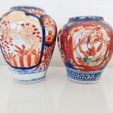 Set of two miniature vases imari japan meiji