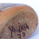 Organic stoneware vase-sculpture signed