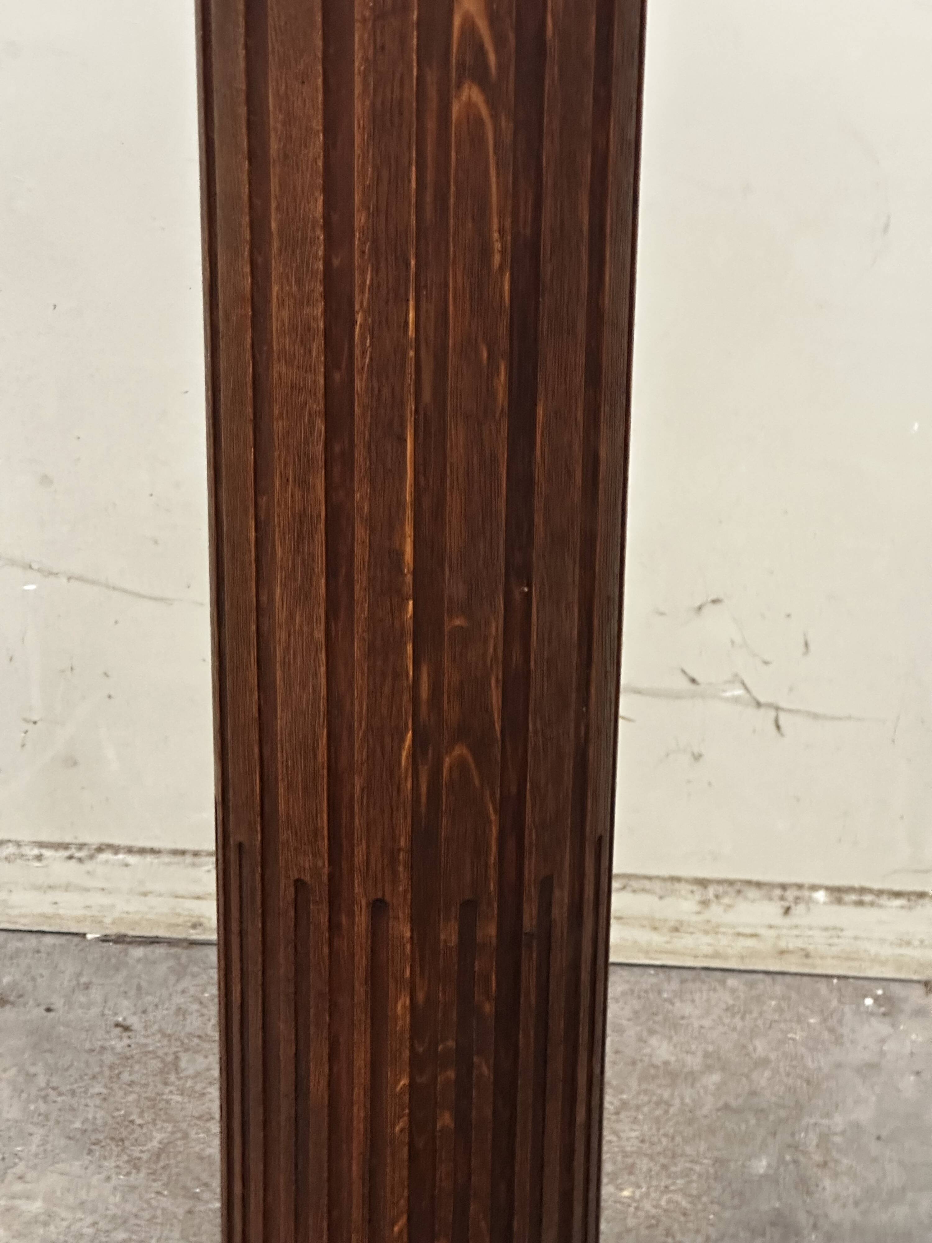 Fluted column in carved and molded wood - circa 1900