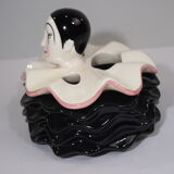 Pierrot earthenware /bathroom accessory/vintage