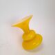 Wobble vase in yellow opaline artisanal glass