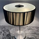 Brushed aluminium and glass design lamp