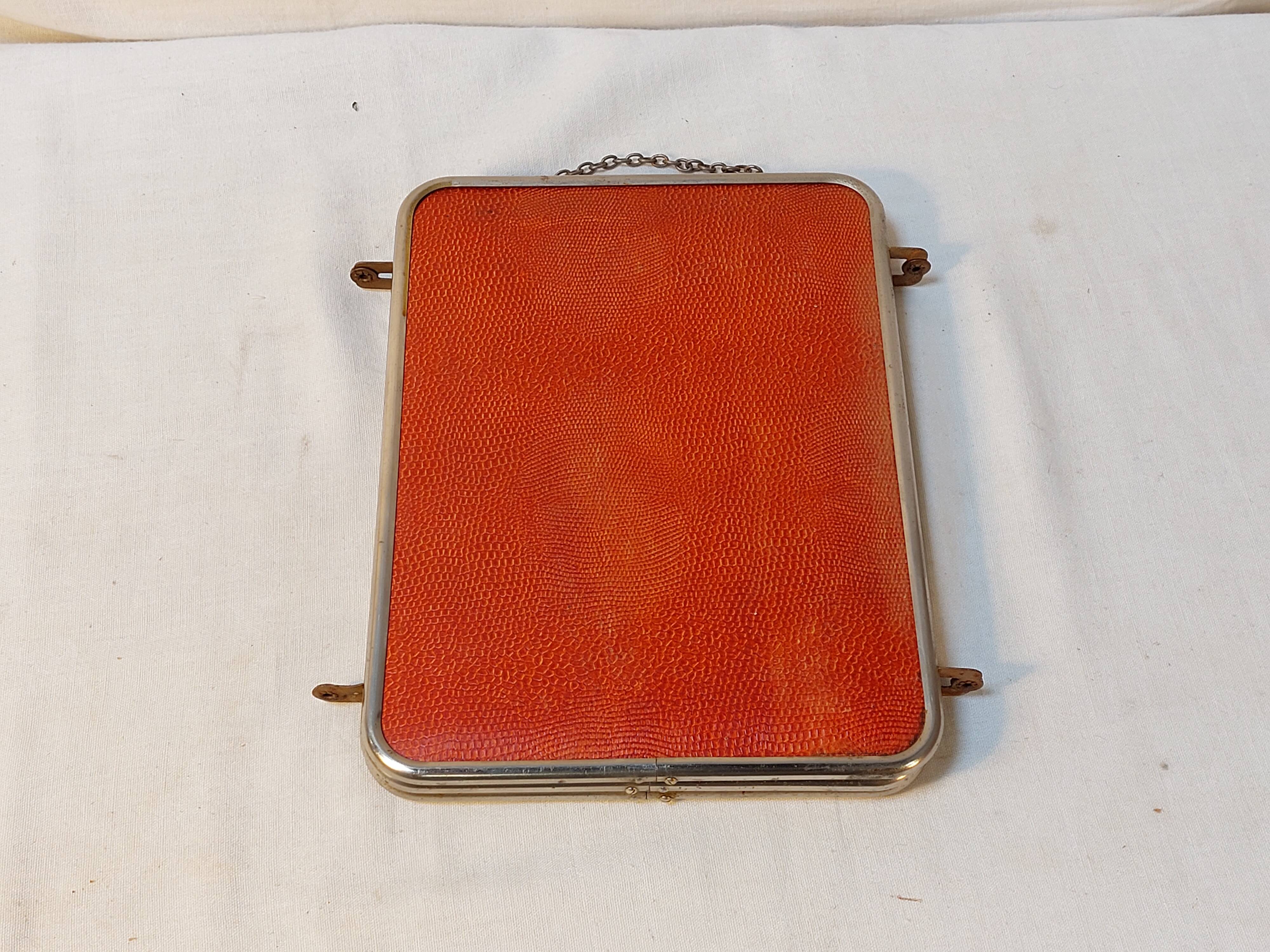 Vintage barber triptych mirror