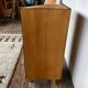 Vintage corner shelf feet compass light oak