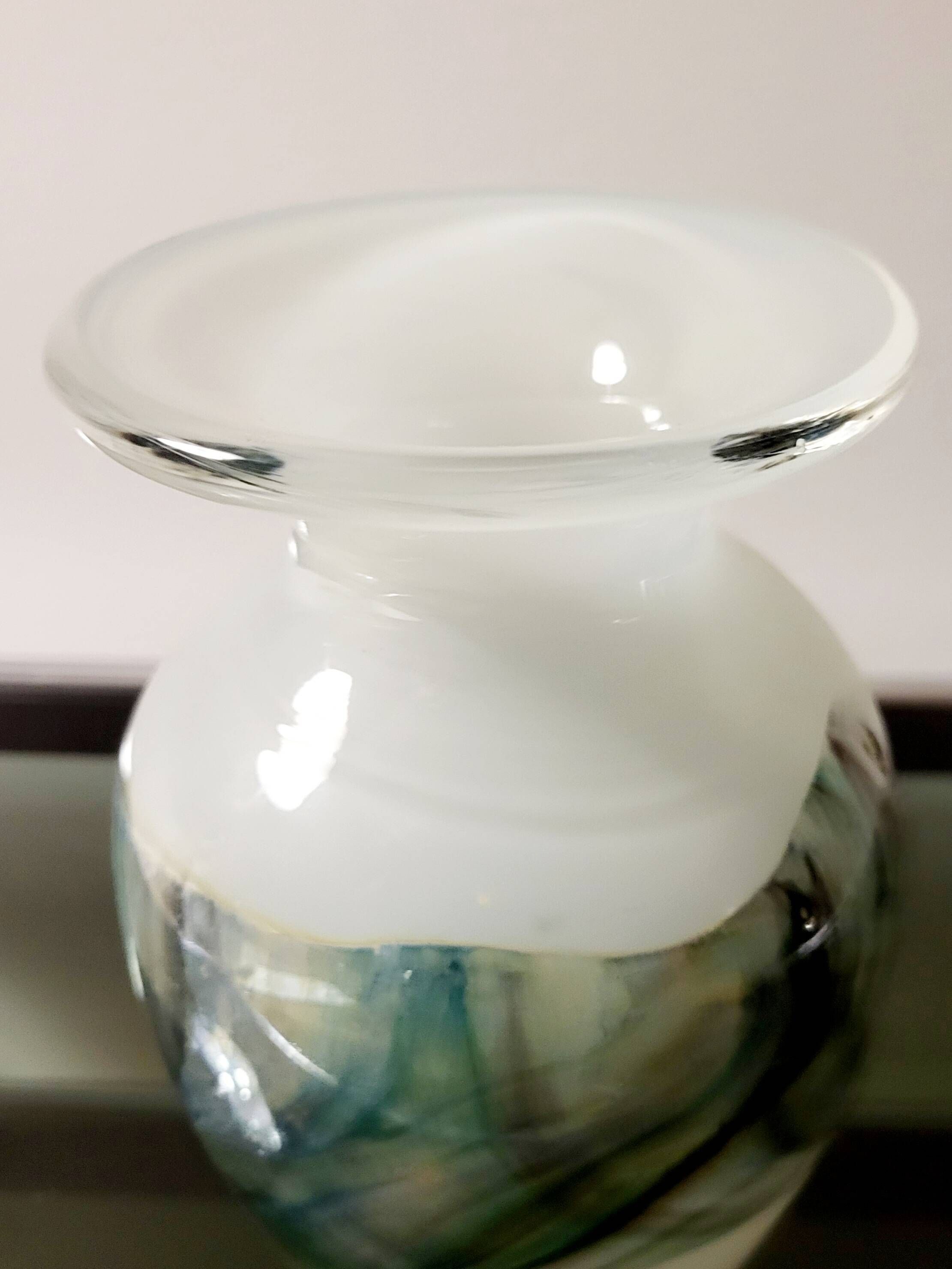 Vase en cristal Val Saint Lambert numéroté SK L 1992, Liège, années 1990
