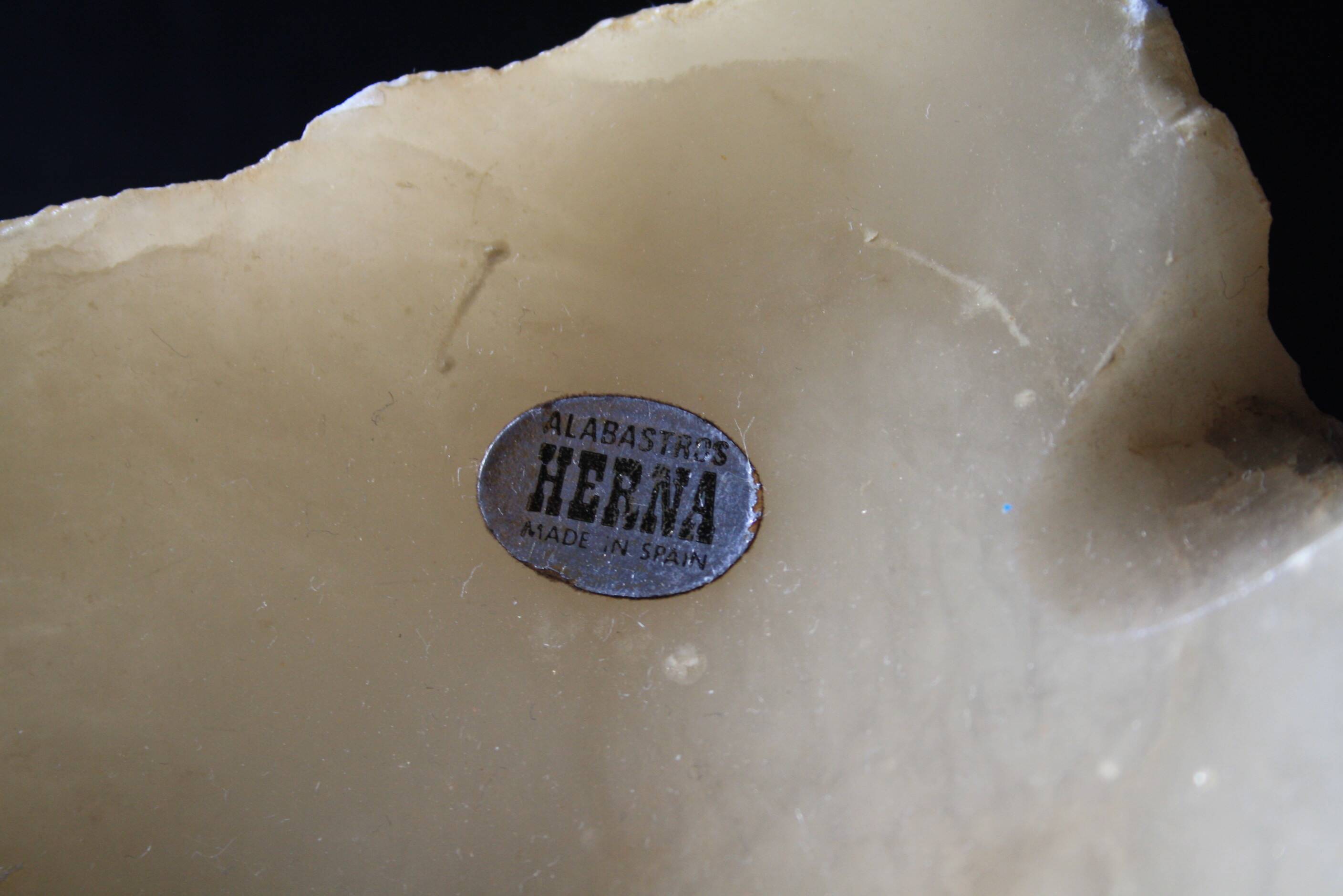 Alabaster pocket emptier/ashtray