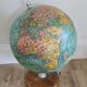 Former globe world map Geographer Joseph Forest Paris wood XIXth