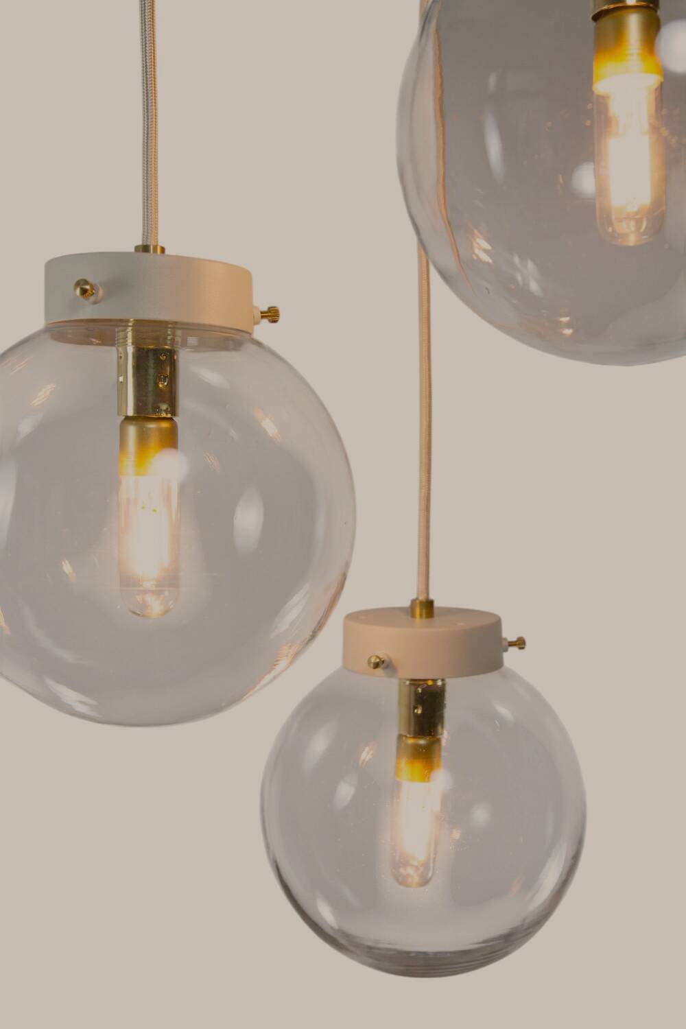 Lidija * yugochic pendant chandelier * mcm hanging light * mini vintage cascade * retro glass * gold