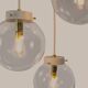 Lidija * lustre suspendu yugochic * lampe suspendue mcm * mini cascade vintage * verre rétro * or