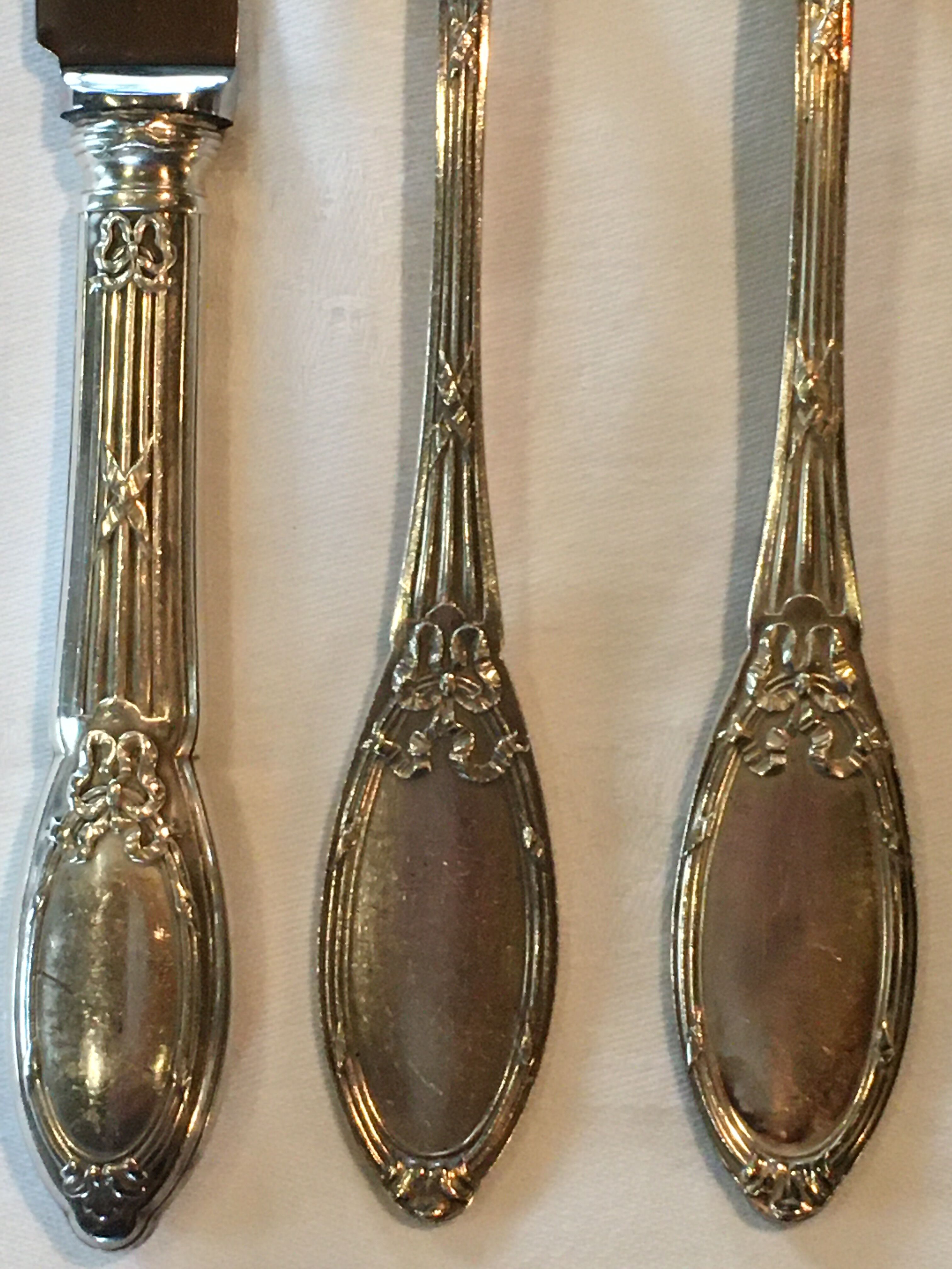 Cutlery housewife 12 people Boulenger Louis XVI