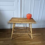 Table basse en rotin
