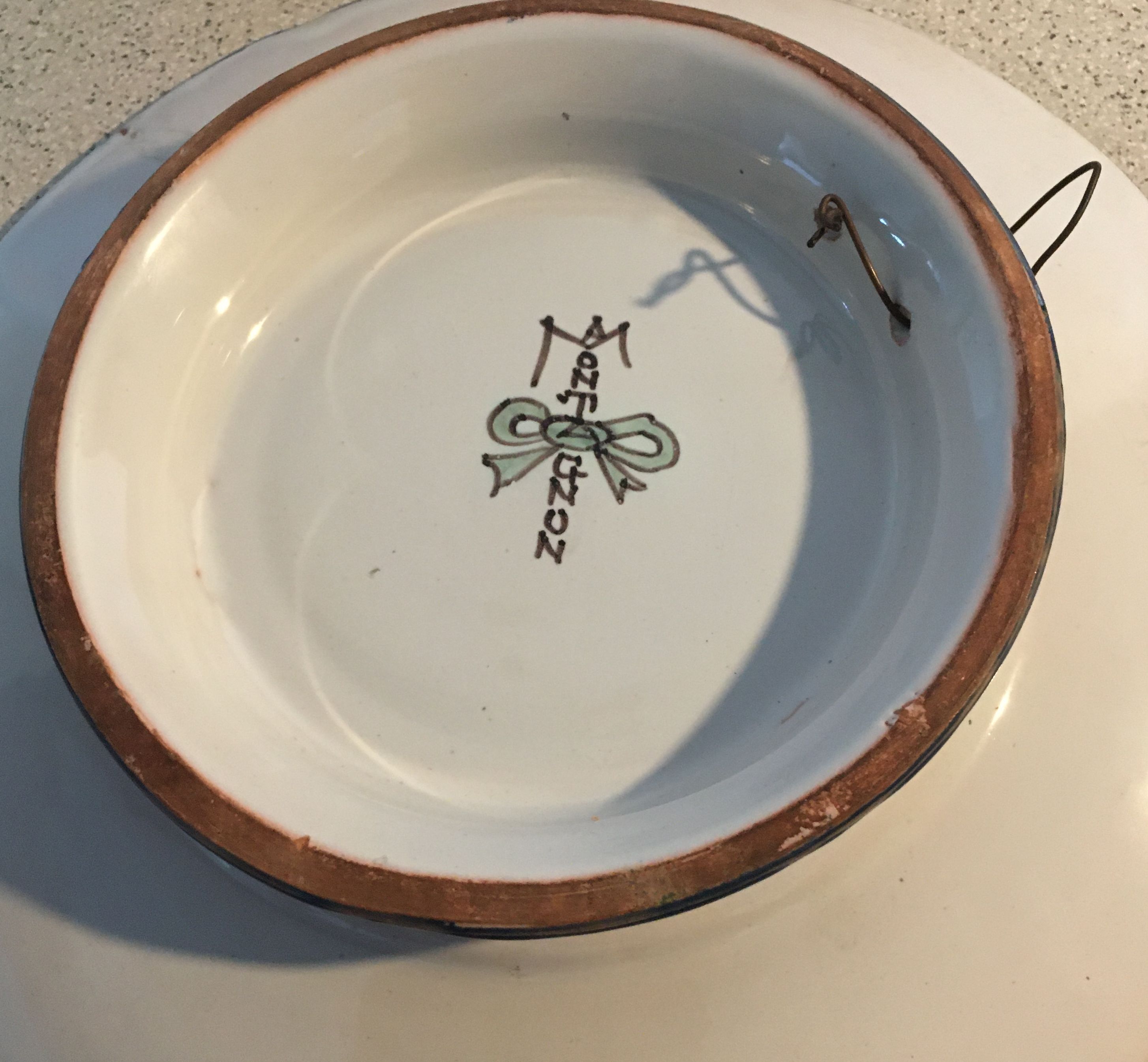 Faience dish Antoine Montagnon