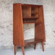 Vintage wooden furniture, Roger Landault shelf for ABC, 1950s.