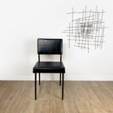 Modernist design chair metal and imitation leather 60s