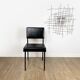 Chaise design moderniste métal et similis cuir années 60