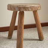 Vintage Solid Wood Tripod Stool