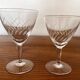 2 engraved glass wine glasses 9 cl and 6 cl