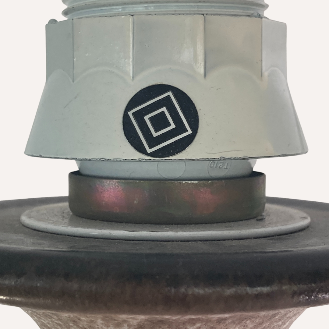 Free form bubbly wavy ceramic table lamp by Kaiser Leuchten, Germany 1960s