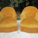 Pair of armchairs velvet Toad