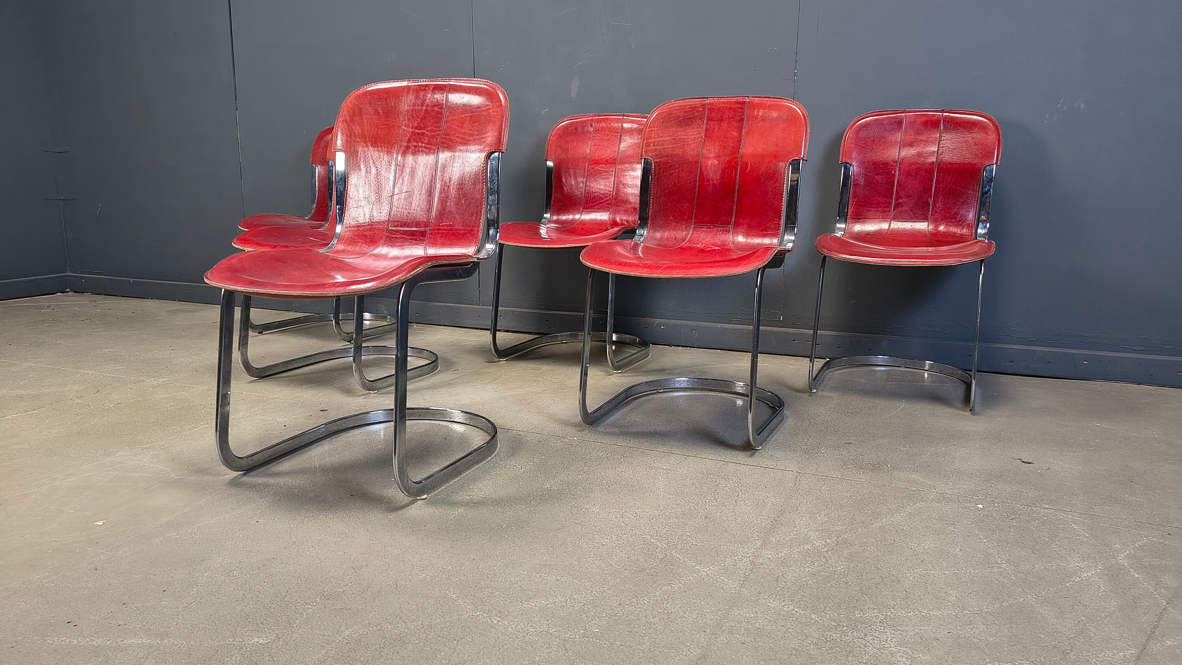 Vintage dining chairs by Cidue, 1970s - set of 6