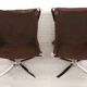 2 chauffeuses vintage Falcon en cuir par Sigurd Ressell