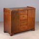Antique mahogany commode with brass details, 4 drawers, 20th century.