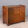 Antique mahogany commode with brass details, 4 drawers, 20th century.