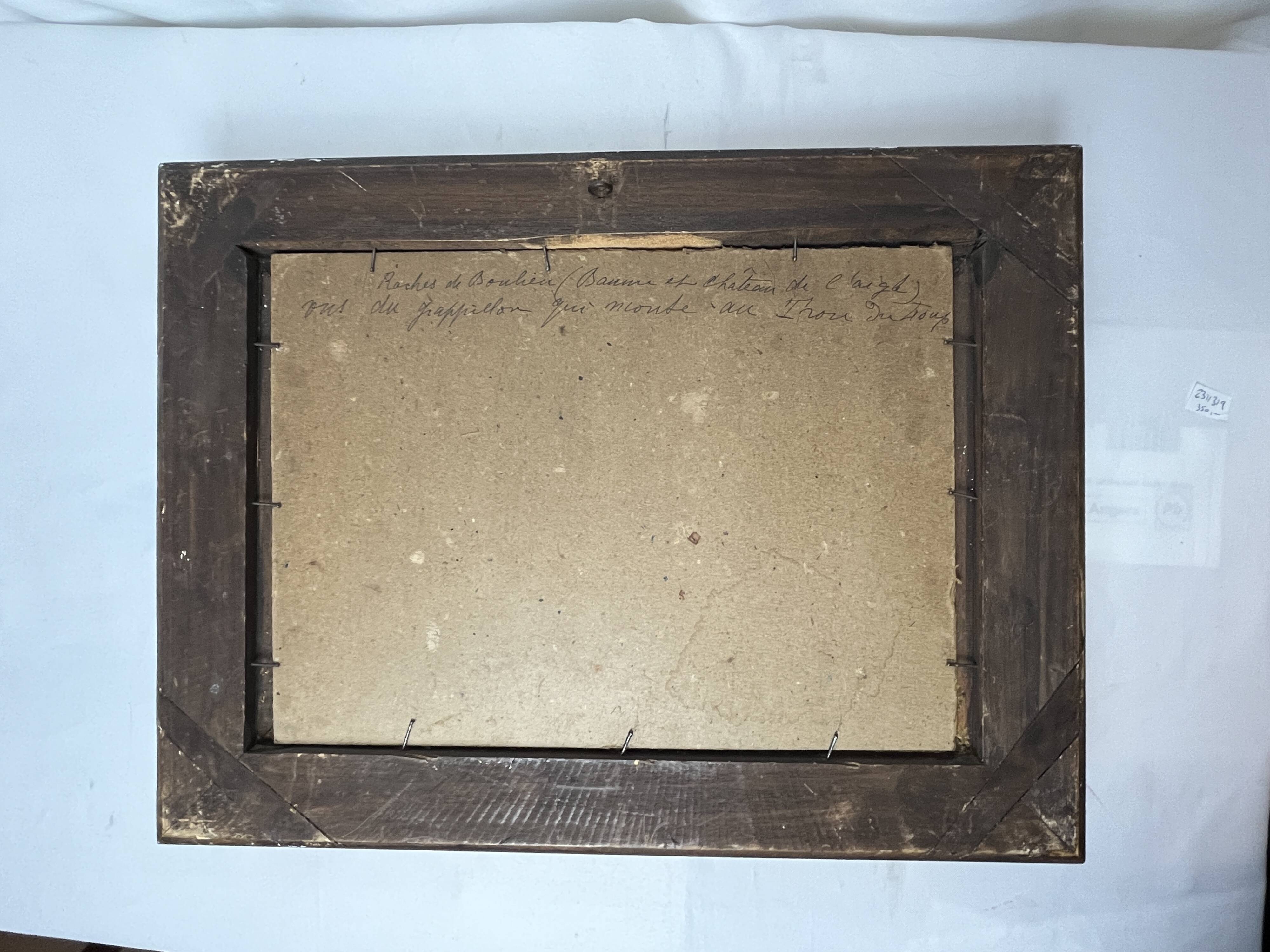 Oil on panel, landscape, Louis XVI style frame, early 20th century