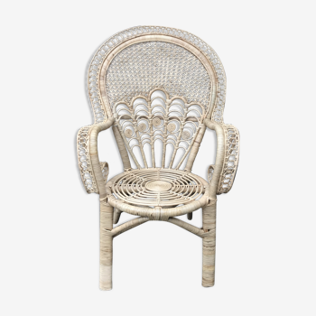 Armchair in rattan spirit "Emanuelle".